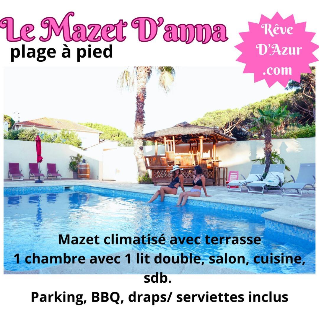 Reve D'Azur, Mazet En Bord De Mer, Parking, Piscine Partagee, Terrasse Bbq & Draps Inclus La Nartelle, 1 Salon, 1 Chambre, 1 Cuisine , 1 Sdb Sainte-Maxime Extérieur photo